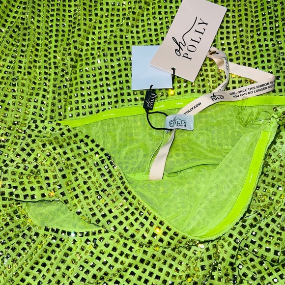 ALAMEA
Embellished Cut-Out Bandeau Maxi Dress in Pear Green - Picture 7 of 7